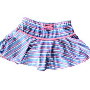 UV Skinz Pink Blue White Stripes UPF 50+ Quick Dry Swim Skort Girls Size 4T